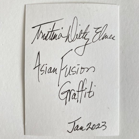 ACEO Original Acrylic Chinese Asian Fusion Graffiti Tristina Elmes ATC - Picture 2 of 2